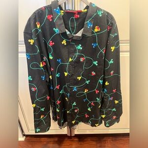 Loungefly Disney Black Shirt with Colorful Mickey Minnie Accents